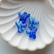 Dragonfly bead 19x17 mm in translucent glass - Dark blue x1