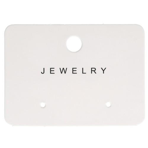Set of 10 4x5.5cm jewelry display cards for earrings - Jewelry - White