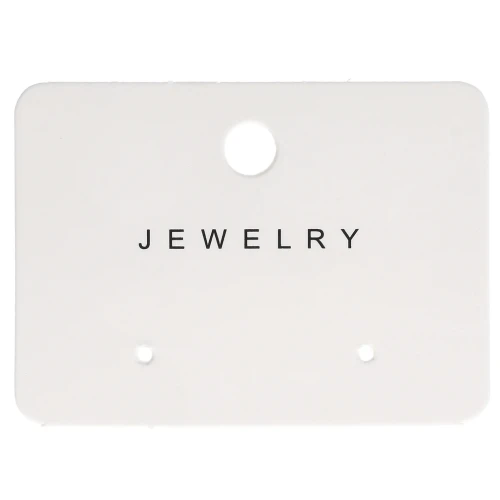 Set of 10 4x5.5cm jewelry display cards for earrings - Jewelry - White