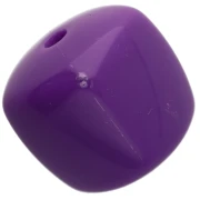 Beads irregular cubes 16x17 mm - second choice - Acrylic opaque - Violet x10
