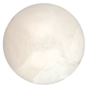 15.5 mm round beads in translucent acrylic - Ivory marbled x5