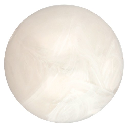 15.5 mm round beads in translucent acrylic - Ivory marbled x5