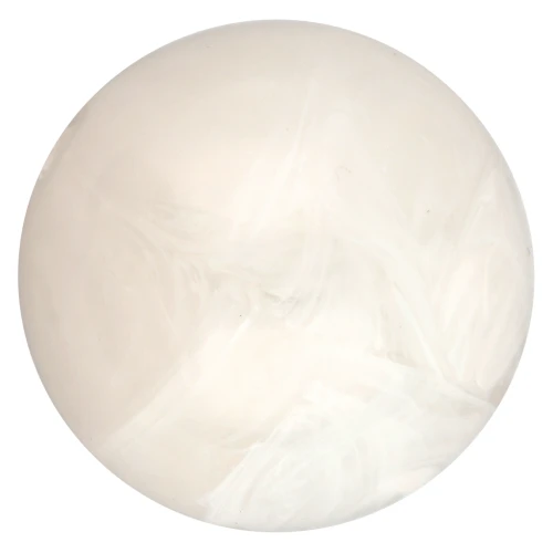 15.5 mm round beads in translucent acrylic - Ivory marbled x5