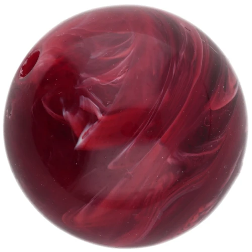 15.5 mm round beads in opaque acrylic - Burgundy marbled x5