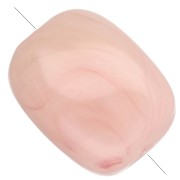 Rounded rectangular 13x10.5 mm acrylic beads - Nude marbled x10