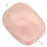Rounded rectangular 13x10.5 mm acrylic beads - Nude marbled x10