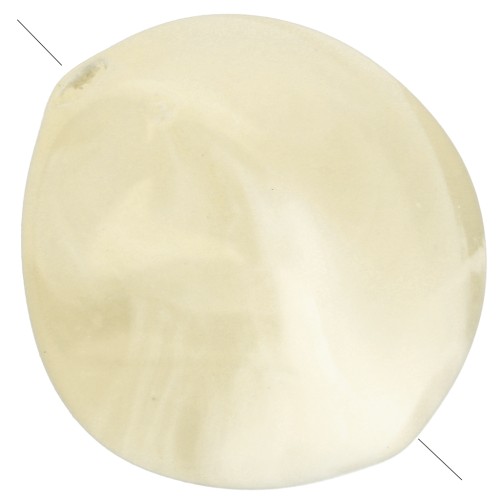 Irregular 15x14 mm acrylic beads - Beige marbled x10