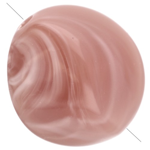 Irregular 15x14 mm acrylic beads - Old pink marbled x10