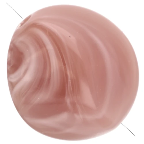 Irregular 15x14 mm acrylic beads - Old pink marbled x10