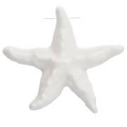 Ceramic starfish pendant 39x41 mm - White x1
