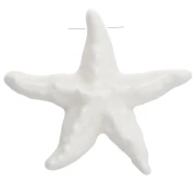 Ceramic starfish pendant 39x41 mm - White x1