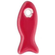 Ceramic fish pendant 25x10 mm - Red x1