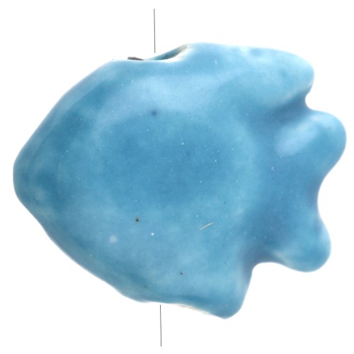 Ceramic fish bead 17x20 mm - Blue x1
