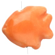Ceramic fish bead 17x20 mm - Orange x1