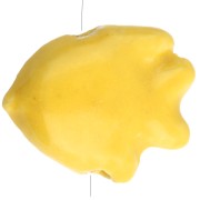 Ceramic fish bead 17x20 mm - Yellow x1
