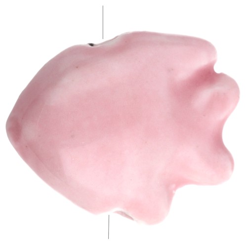 Ceramic fish bead 17x20 mm - Light pink x1