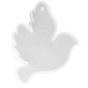 Silicone mold for making a dove pendant, 10x7.5 cm - Clear x1