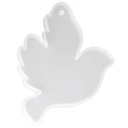 Silicone mold for making a dove pendant, 10x7.5 cm - Clear x1