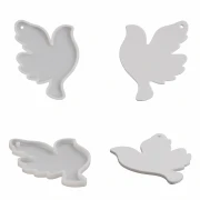 Silicone mold for making a dove pendant, 10x7.5 cm - Clear x1