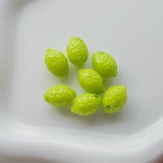 13x9 mm lemon bead in opaque acrylic - Light green x10
