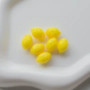 13x9 mm lemon bead in opaque acrylic - Yellow x10