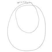 Silver Plated - Serpentine long necklace 1.45 mm - Silver x76cm Serpentine long necklace 1.45 mm - Silver x76cm