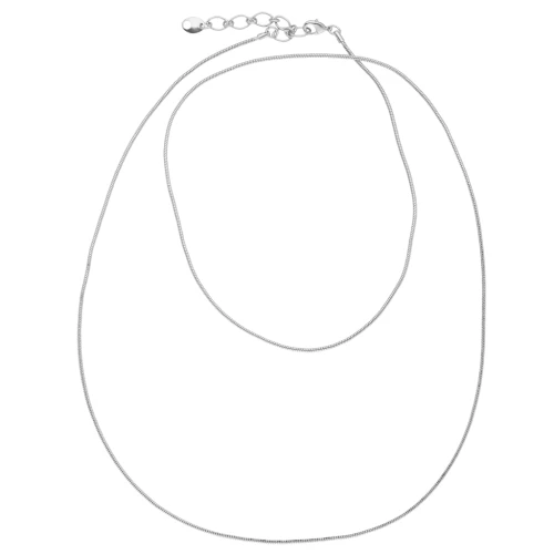 Serpentine long necklace 1.45 mm - Silver x76cm