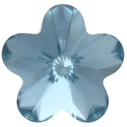 Swarovski Flower Cabochon 4744, 10 mm, Aquamarine, 1 pc.