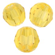 PureCrystal 5000 3 mm Round Beads - Citrine x20