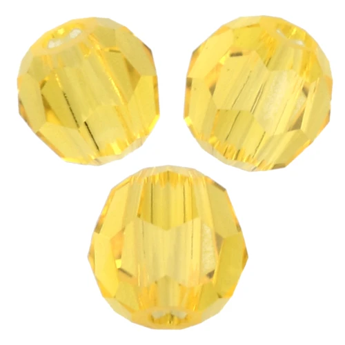 PureCrystal 5000 3 mm Round Beads - Citrine x20