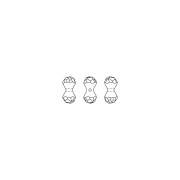 Modular Bead PureCrystal 5150 11x6 mm - Jet Hematite x1