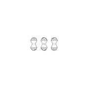 Modular Bead PureCrystal 5150 11x6 mm - Jet Hematite x1