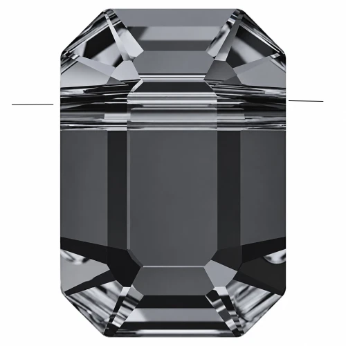 PureCrystal 5514 Pendulum Bead, 8x5.5 mm - Crystal Silver Night x1