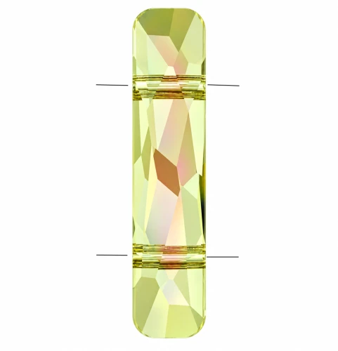 2-Hole Bead - Column Bead PureCrystal 5535 23.5x5 mm Crystal Luminous Green x1