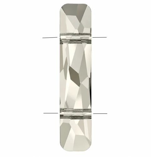 2-Hole Bead - PureCrystal Column Bead 5535 23.5x5 mm - Crystal Silver Shade x1