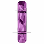 2-Hole Bead - PureCrystal Column Bead 5535 23.5x5 mm - Amethyst x1