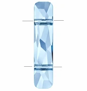 2-Hole Bead - PureCrystal Column Bead 5535 23.5x5 mm - Aquamarine x1
