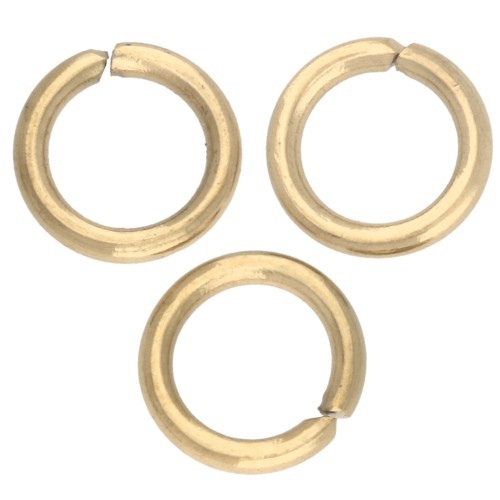 6x1 mm Open Rings - Gold-Plated 316L Stainless Steel x10