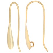 25 mm Designer Ear Hooks - 3-micron Gold-Plated x2