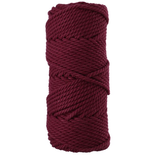 3 mm Cotton Cord Spool for Macramé - Garnet x 50 m