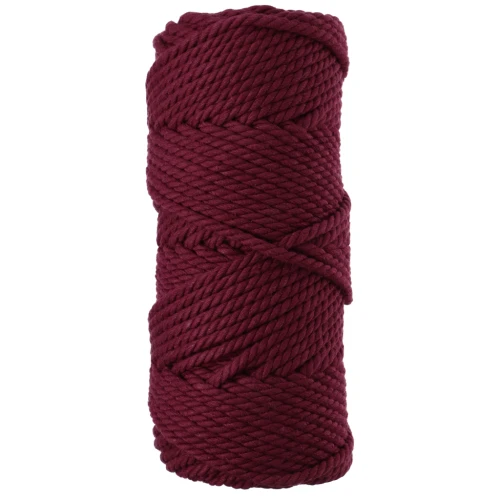 3 mm Cotton Cord Spool for Macramé - Garnet x 50 m
