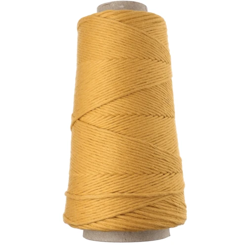 Organic Cotton Detox XL Combed Macramé Cotton Cord Spool - Mustard x200m