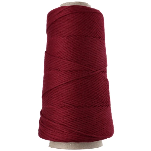 Organic Cotton Detox XL Combed Macramé Cotton Cord Spool - Garnet x200m