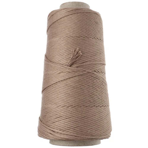 Organic Cotton Detox XL Combed Macramé Cotton Cord Spool - Mocha x200m
