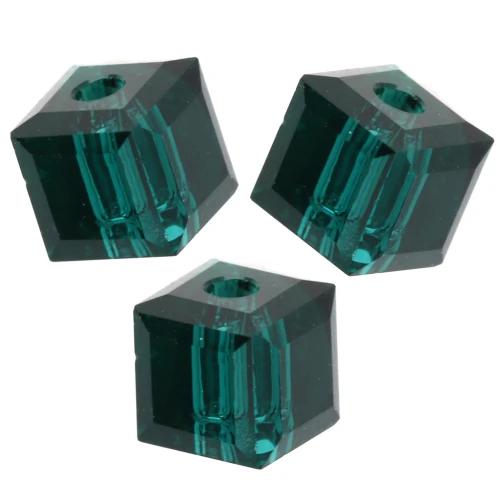 PureCrystal 5601 4 mm Cubes - Emerald x8