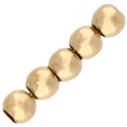 Round beads 1.8 mm - hole 0.9 mm - Silver 925 Gilded with fine gold x100