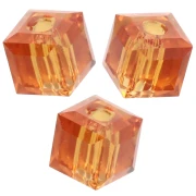 Swarovski 5601 4 mm Topaz cubes x8