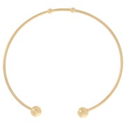 63 mm beaded bracelet - 304 stainless steel, gold-plated x1