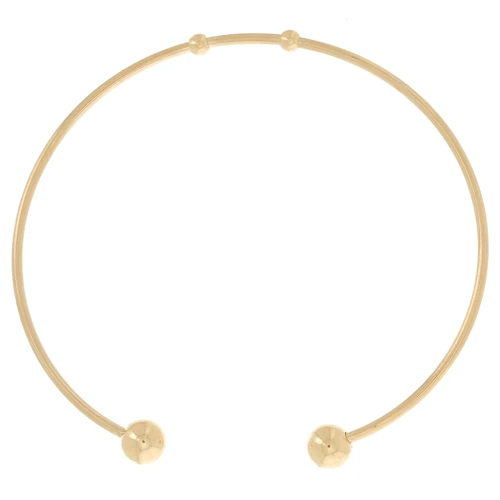 Small 61.5 mm beaded bracelet - 304 stainless steel, gold-plated x1