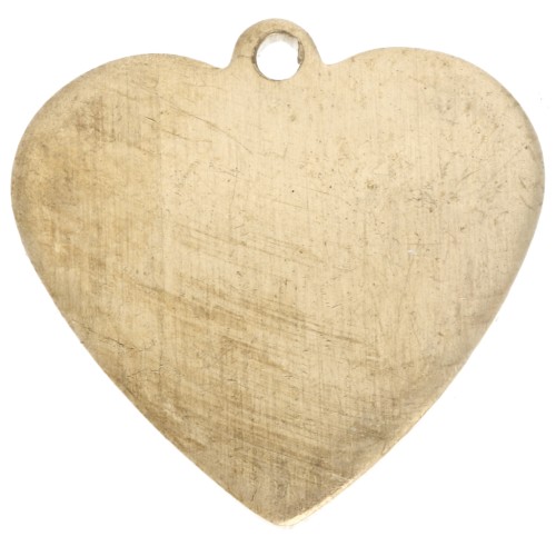 ImpressArt Heart Charm, 16x16.5 mm - Brass x1